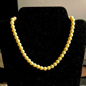 Elegant Ivory Faux Pearl Necklace
